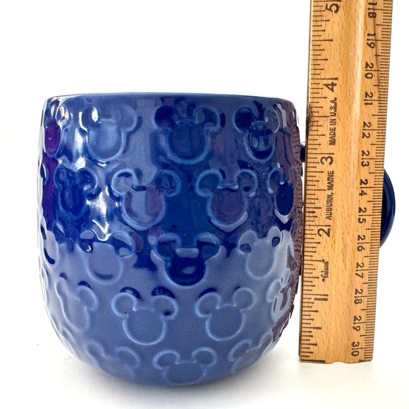 Disney Coffee Mug Raised Mickey Icons Homestead Cobalt Blue 16oz - NWT - Picture 8 of 9